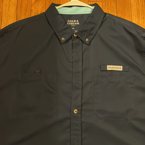Field and stream light weight summer shirt navy blue - Picture 2 of 4